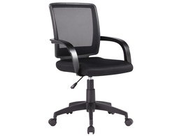 [KF19010] SILLA GIRATORIA Q-CONNECT RESPALDO MEDIO REGULABLE EN ALTURA 900+100X560X570 MM COLOR NEGRO