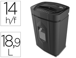 [KF17109] DESTRUCTORA DE DOCUMENTOS Q-CONNECT KF17109 SEGURIDAD P4CAPACIDAD DE CORTE 14 HOJAS CLIPS GRAPAS TARJETAS Y CD