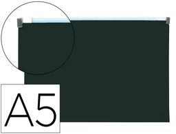 [DS82] CARPETA DOSSIER LIDERPAPEL A5 CIERRE DE CREMALLERA NEGRO OPACO