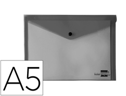 [DS75] CARPETA LIDERPAPEL DOSSIER BROCHE POLIPROPILENO DIN A5 NEGRO OPACO