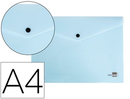 [DS73] CARPETA LIDERPAPEL DOSSIER BROCHE POLIPROPILENO DIN A4 CELESTE OPACO 50 HOJAS