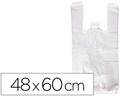 [3004047] BOLSA CAMISETA RECICLADA 70% BLANCA 50 MC 48X60 CM APTA LEGISLACION DE BOLSAS 2021