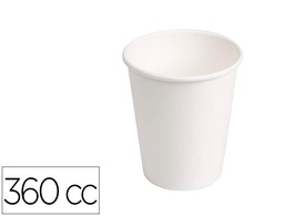 [103269] VASO DE CARTON BIODEGRADABLE BLANCO 360 CC PAQUETE DE 40 UNIDADES