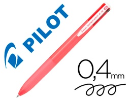 [NSG4RS] BOLIGRAFO PILOT SUPER GRIP G 4 COLORES RETRACTIL SUJECION DE CAUCHO TINTA BASE DE ACEITE CUERPO COLOR ROSA