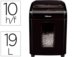 [4630601] DESTRUCTORA DE DOCUMENTOS FELLOWES 10M CAPACIDAD DE CORTE 10 H SEGURIDAD P5 DESTRUYE GRAPAS Y TARJETAS DE