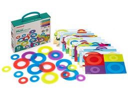 [32160] JUEGO MINILAND SET DE 16 AROS TRANSLUCIDOS Y 12 TARJETAS DE ACTIVIDADES DE DIFERENTES TEMATICAS 235X195X80 MM