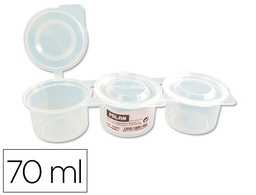 [05953] VASO PARA MEZCLA PINTURAS MILAN TRIPLE CON TAPA 70 ML