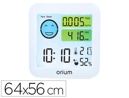 [2236560021] MEDIDOR DE AIRE ORIUM QUAELIS 20 MEDIDOR DE C02 Y COV SUPERFICIE 30 M2 PANTALLA LCD COLOR BLANCO 64X56 MM