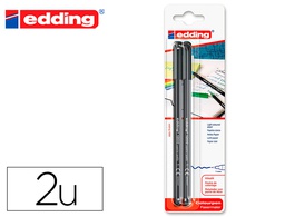 [E-1200/2-01] ROTULADOR EDDING PUNTA FIBRA 1200 NEGRO N.1 PUNTA REDONDA 0.5 MM BLISTER DE 2 UNIDADES