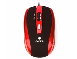 [TICKRED] RATON NGS CABLE TICK OPTICO 800/1600 DPI 6 BOTONES NANO CONEXION USB COLOR ROJO