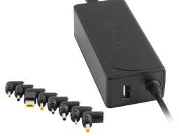 [W-90] ADAPTADOR DE CORRIENTE NGS AUTOMATIC 90W CON 9 ADAPTADORES Y SALIDA USB 2A