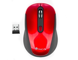 [HAZERED] RATON NGS HAZE OPTICO 800/1600 DPI INALAMBRICO NANO RECEPTOR USB 2,4 GHZ COLOR ROJO