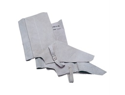 [C63] POLAINA PARA SOLDADOR FARU CUERO AL CROMO AJUSTABLE CON VELCRO Y HEBILLA 40 CM