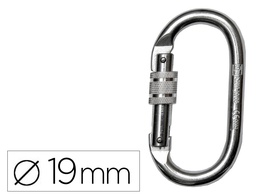 [C176] MOSQUETON FARU ACERO GALVANIZADO VIROLA 19 MM RESISTENCIA 25 KN