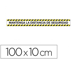 [18595] CINTA DE SEÑALIZACION ADHESIVA APLI MANTENGA LA DISTANCIA 100 X 10 CM