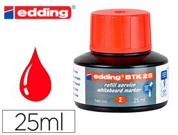 [BTK25-02] TINTA ROTULADOR EDDING PIZARRA BLANCA BTK-25 COLOR ROJO BOTE 25 ML