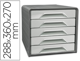 [1071116361] FICHERO CAJONES DE SOBREMESA CEP SMOOVE 5 CAJONES COLOR GRIS 288X360X270 MM