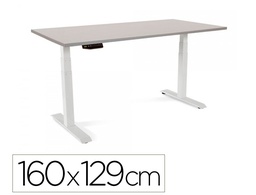 [2002XCR02] MESA ROCADA REGULABLE EN ALTURA ELECTRICAMENTE HASTA 129 CM ESTRUCTURA DE ACERO TABLERO 160 CM COLOR GRIS