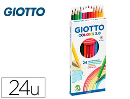 [F276700] LAPICES DE COLORES GIOTTO COLORS 3.0 MINA 3 MM CAJA DE 24 COLORES SURTIDOS