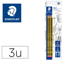 [120-2BK3DA] LAPICES DE GRAFITO STAEDTLER NORIS N.2 HB BLISTER DE 3 UNIDADES