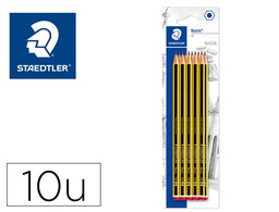 [120-2 BK10] LAPICES DE GRAFITO STAEDTLER NORIS N.2 HB BLISTER DE 10 UNIDADES