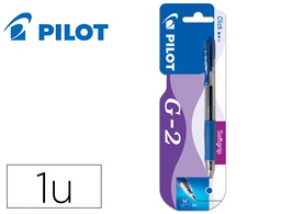 [BG2A] BOLIGRAFO PILOT G-2 AZUL TINTA GEL RETRACTIL SUJECION DE CAUCHO EN BLISTER