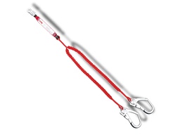 [C7311] ANTICAIDAS ELASTICA FARU CON ABSORBEDOR DE ENERGIA DOBLE CUERDA MOSQUETON DOBLE GANCHO DE ACERO 50 MM