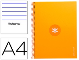 [KB31] CUADERNO ESPIRAL LIDERPAPEL A4 MICRO ANTARTIK TAPA FORRADA80H 90 GR HORIZONTAL 1 BANDA 4 TALADROS COLOR MOSTAZA
