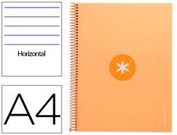 [KB30] CUADERNO ESPIRAL LIDERPAPEL A4 MICRO ANTARTIK TAPA FORRADA80H 90 GR HORIZONTAL 1 BANDA 4 TALADROS COLOR AMARILLO CLAR