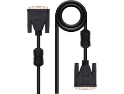 [10.15.0802] CABLE DVI NANOCABLE DUAL LINK 24+1/M-M COLOR NEGRO LONGITUD 1,8 M
