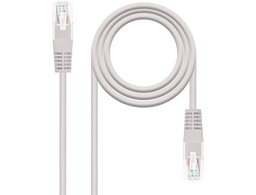 [10.20.0101] CABLE RED NANOCABLE LATIGUILLO RJ45 CATEGORIA 5E UTP AWG24 COLOR GRIS LONGITUD 1 M