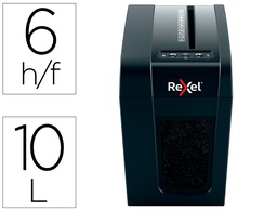 [2020125EU] DESTRUCTORA DE DOCUMENTOS REXEL SECURE X6-SL CAPACIDAD 6 HOJAS PARTICULAS DESTRUYE GRAPAS Y CLIPS