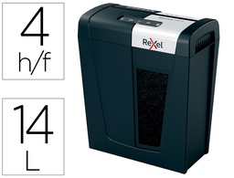 [2020129EU] DESTRUCTORA DE DOCUMENTOS REXEL SECURE MC4 CAPACIDAD 4 HOJAS MICRO CORTE DESTRUYE GRAPAS Y CLIPS