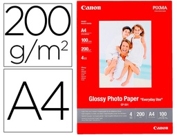 [0775B001] PAPEL FOTOGRAFICO CANON PIXMA BRILLO DIN A4 200G/M2 INK-JET PAQUETE DE 100 HOJAS