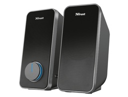[20179] ALTAVOCES TRUST ARYS 2.0 POTENCIA MAXIMA 28W CONTROL DE VOLUMEN Y CONEXION AURICULARES USB COLOR NEGRO