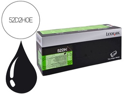 [52D2H0E] TONER LEXMARK LASER 522HE / 52D2H0E / CX725DE / CS720DE / CS725DE NEGRO 25000 PAGINAS