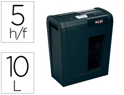 [2020121EU] DESTRUCTORA DE DOCUMENTOS REXEL SECURE S5 EU CAPACIDAD 5 HOJAS GRAPAS CLIPS TARJETAS Y CD PAPELERA 10 L