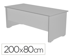 [2004AN02V24] MESA DE OFICINA ROCADA WORK 2004AB02 ALUMINIO/GRIS 200X80 CM