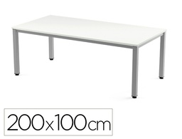 [2005AD04] MESA DE OFICINA ROCADA EXECUTIVE 2005AD04 ALUMINIO/BLANCO 200X100 CM