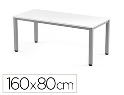 [2002AD04] MESA DE OFICINA ROCADA EXECUTIVE 2002AD04 ALUMINIO/BLANCO 160X80 CM
