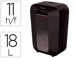 [4407501] DESTRUCTORA DE DOCUMENTOS FELLOWES LX-70D CAPACIDAD 11H SEGURIDAD P4 DESTRUYE GRAPAS CLIPS Y TARJETA PAPELERA 18 L